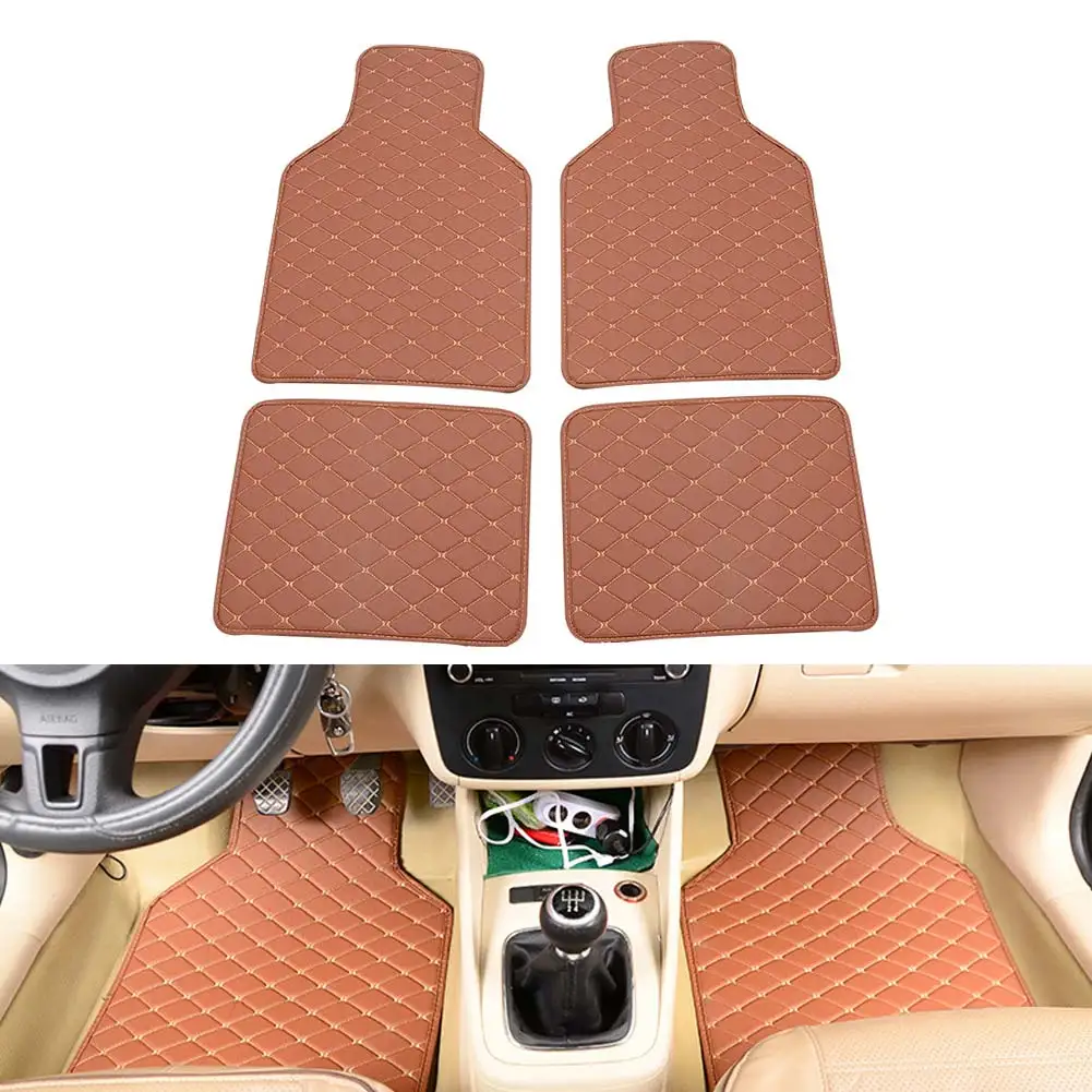 4Pcs Universal Car Floor Mats Carpet Mats Waterproof Anti-dirty Floor For All Cars