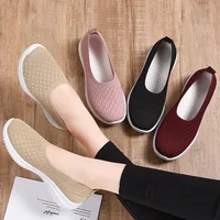 Ladies Summer Comfortable Plus Size Ladies Mesh BreathableSports  Socks Ladies Light Casual Sports Shoes Flat Ladies Loafers 1