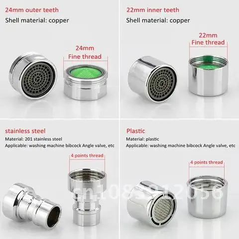 

1 Pieces 22/24mm Shower Faucet Connector Prevent Splash Faucet Bubbler Water Saving Nozzle Aerator Spout Net