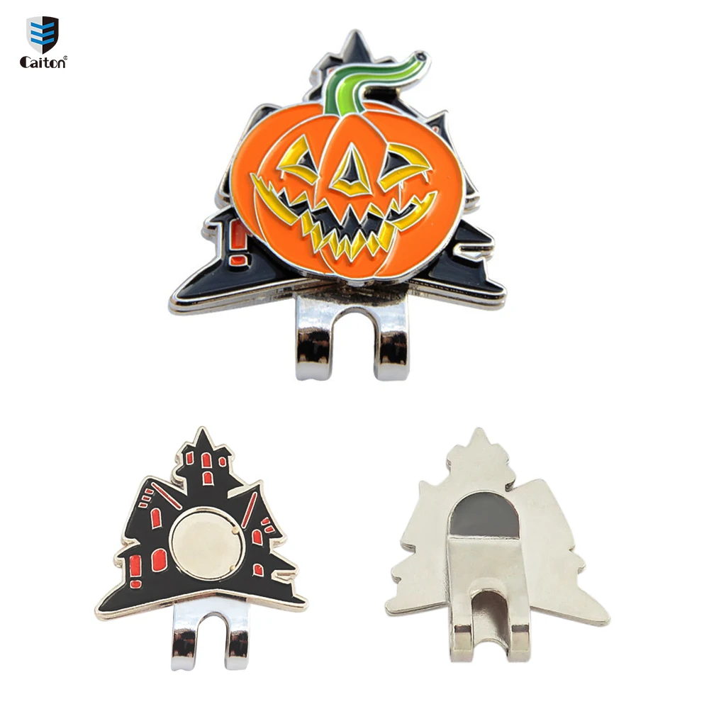 Caiton Golf Hat Clip-Stainless Steel Festival Style, with Magnetic Ball Marker-Halloween Theme Golf Accessory