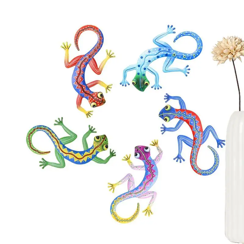 

Металлический Gecko декор стен 12 дюймов Gecko художественные ремесленные скульптуры ящерица для наружного двора крыльца газона забора настенное украшение