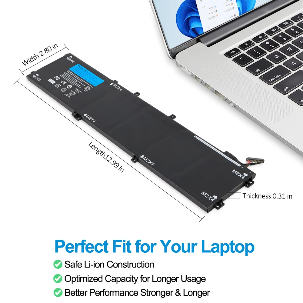 Enhanced High-Capacity Laptop Battery Replacement - 97WH 56WH