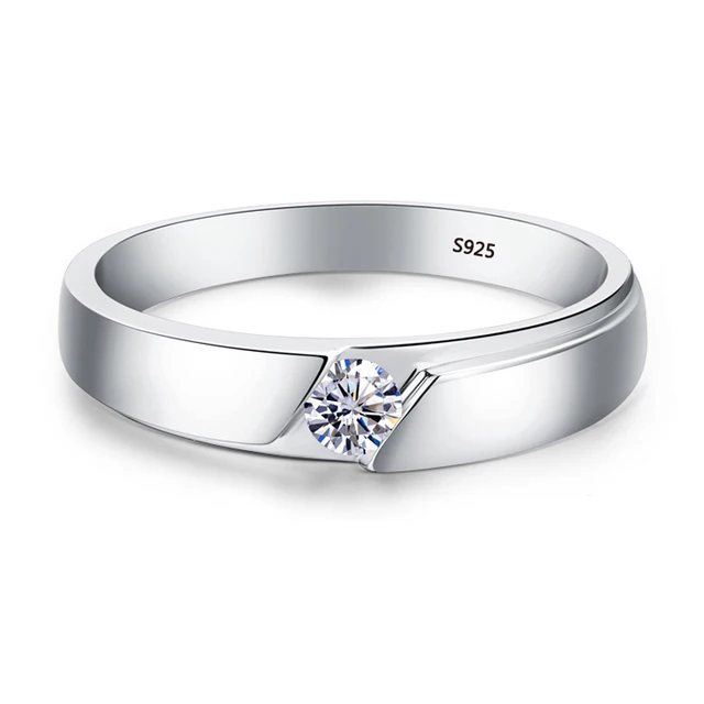 With Certificate Original 18K White Gold Color Ring Luxury 2.0ct Lab Diamond Wedding Bands Bride Women anillos de plata ley 925 R09