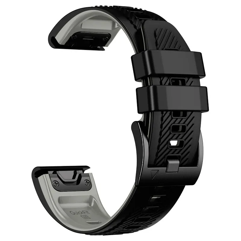 Two-Tone Silicone Sport Watch Band - QuickFit 22mm/26mm Strap