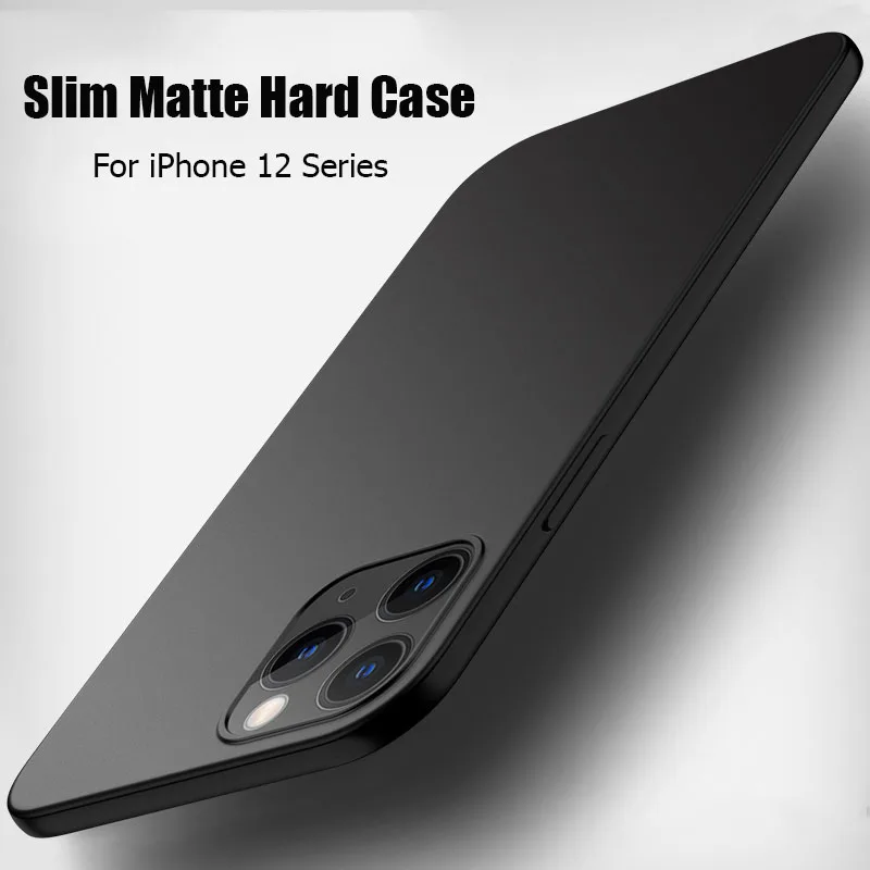 phone cases for iphone 12 mini  For iPhone 12 Case Simple Slim Matte Hard PC Back Cover For iPhone 12 Mini 11 13 Pro Max iPhone12 Pro Phone Cases iphone 12 phone mini case