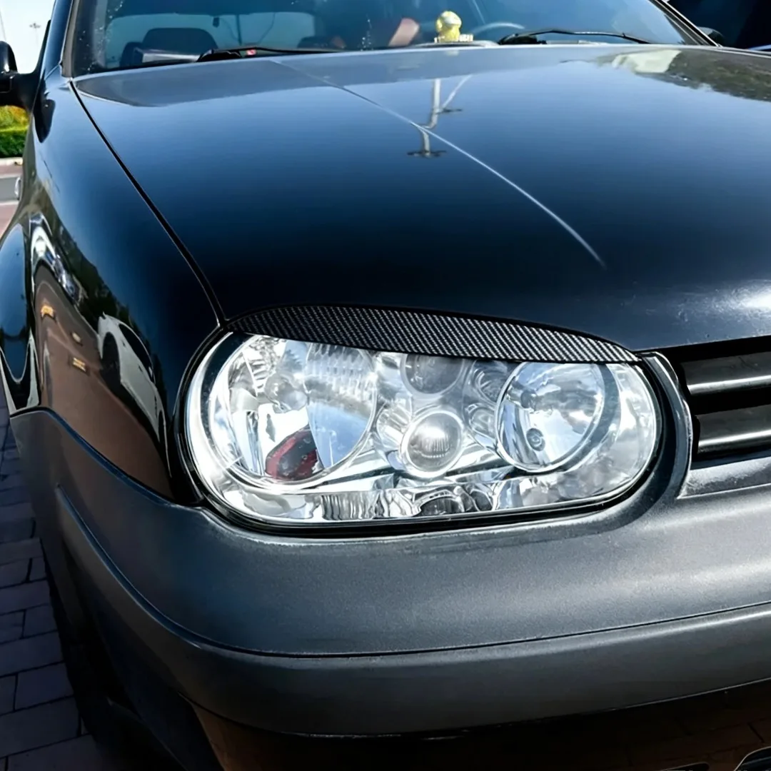 Für VW Golf MK4 Golf 4 1997-2005 2 Stücke ABS Glänzend Schwarz Scheinwerfer Augenbraue Augenlider Scheinwerfer Abdeckung Trim Tuning Zubehör Body Kit – Detail 4