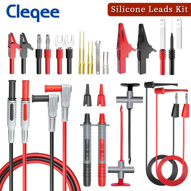 Banana Plug To Test Hook Clip Probe Cables – Perfect For Multimeters & Test Gear