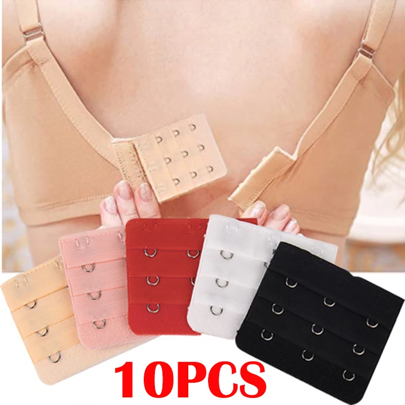 Women Bra Extension Strap Extenders 3 Rows 1/2/3/4 Buckles Elastic Bra  Extender Hook