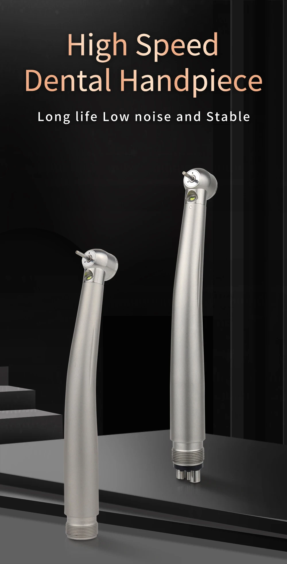 LED Dental Handstück High Speed Push Button 3 Wasser Spray Licht Keramik Lager Zahnmedizin Tipps Air Turbine Hohe Rotation Stifte – Detail 1
