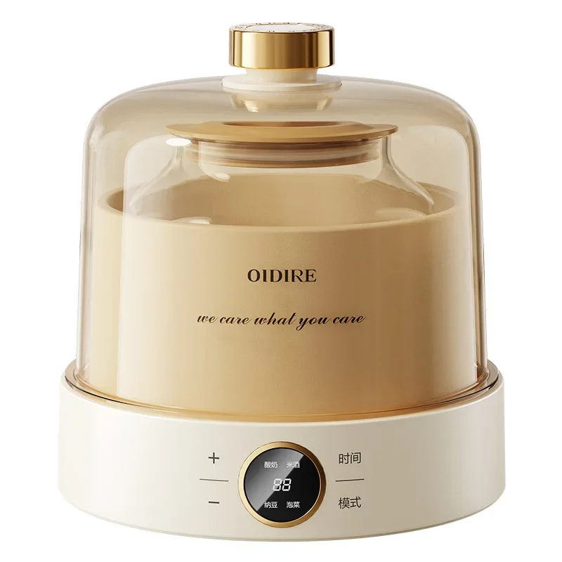 OIDIRE 1L Електрична йогуртниця Автоматична багатофункціональна 220 В побутова рисоварка для вина DIY Машина для бродіння йогурту та натто