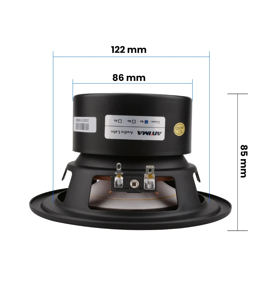 AIYIMA 1Pcs 5.25 Inch Subwoofer Speaker 4/8 Ohm 40W Woofer Speaker Strong Bass Home Theater For Bookshelf Speaker Car Audio DIY
