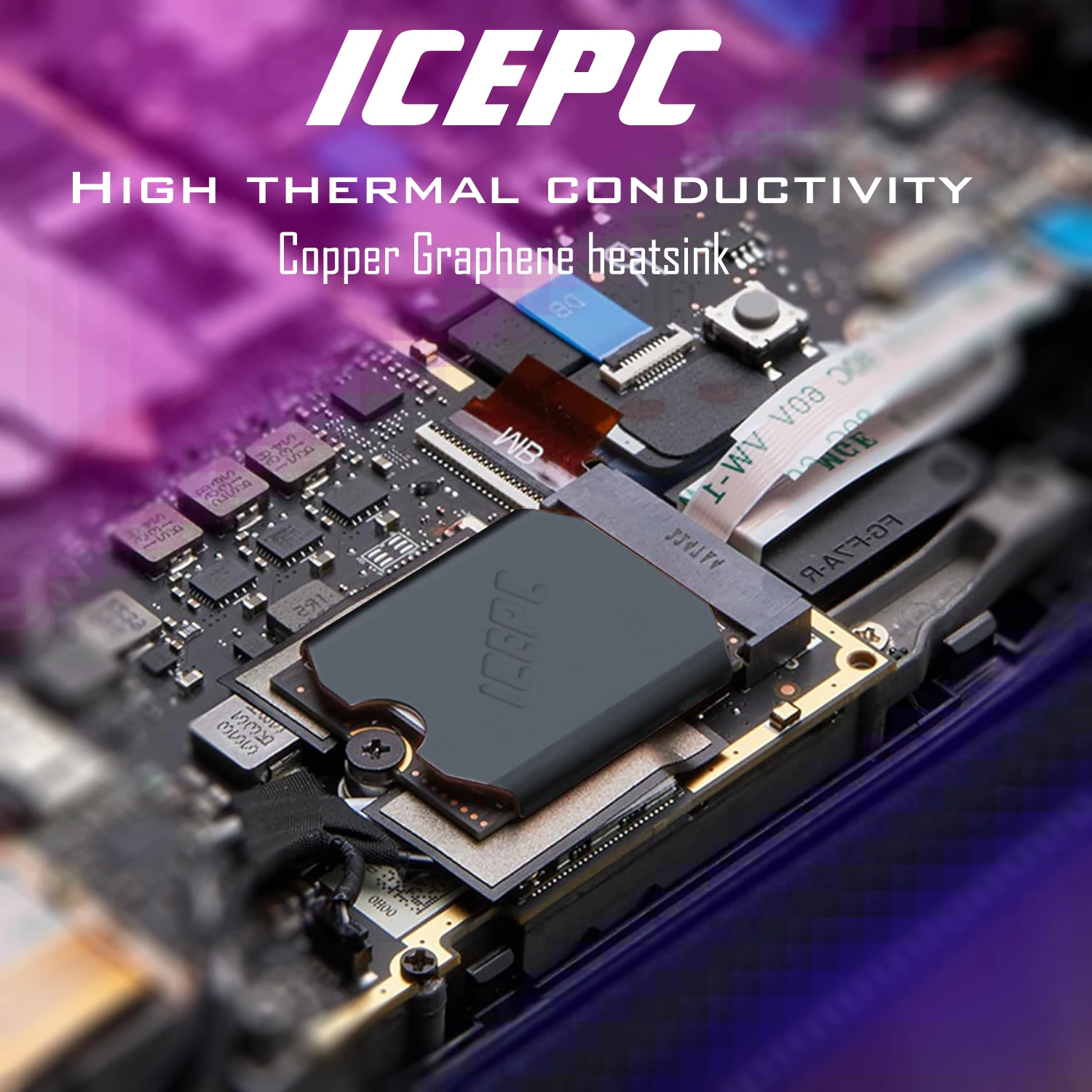 Heatsink 2230 Stream Deck NVME 2230 SSD Graphene Coating Copper Heat Sink Replacements Repair Kit Thermal Silicon iCEPC