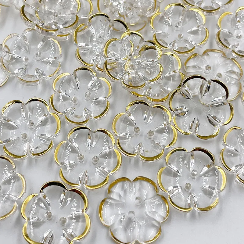 

20 pcs 20mm Gold Rose button craft/sewing/baby lot PT367
