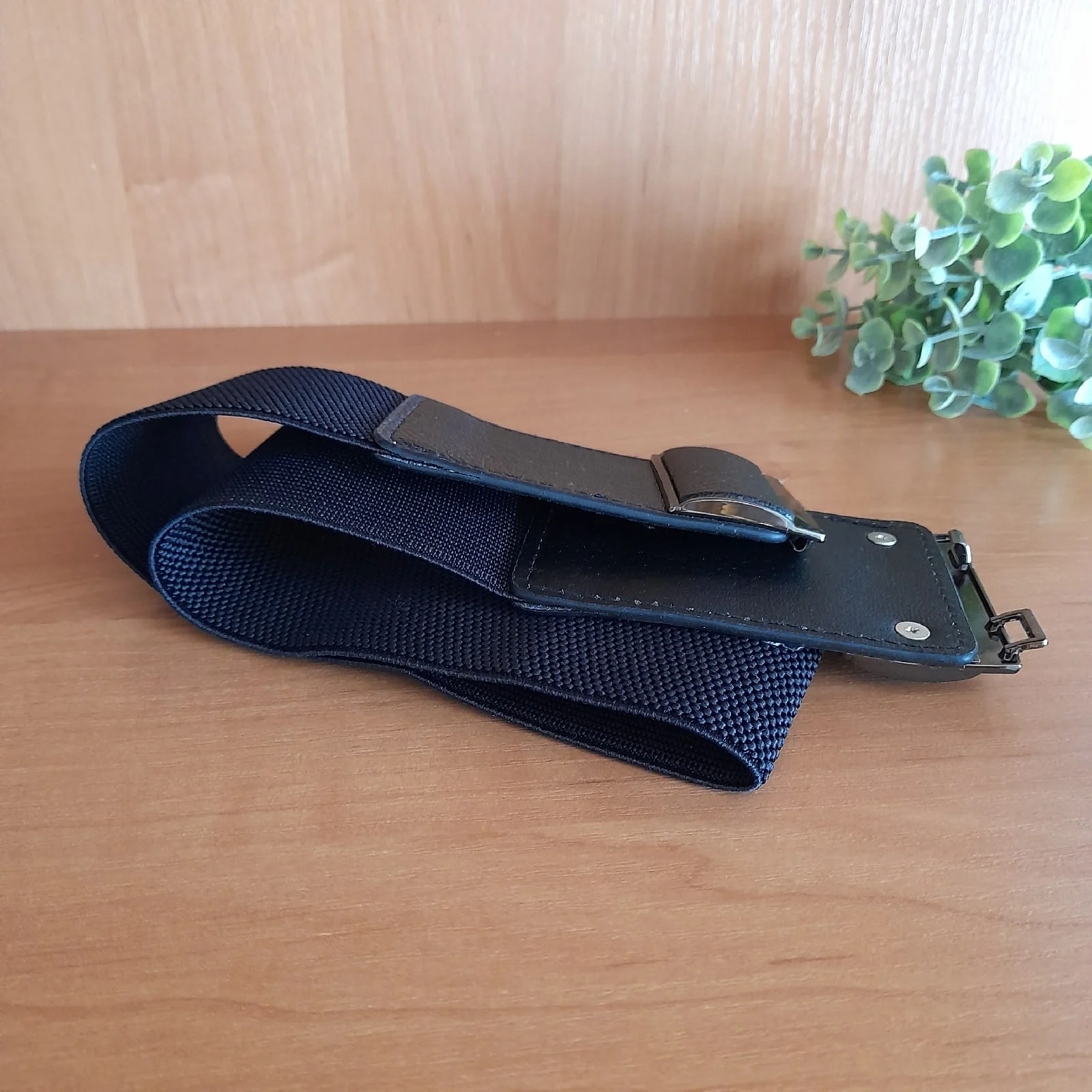 Damen-Kleid mit elastischem, breitem Bund, modischer Stretch-Taillengürtel, Schmuck – Detail 14