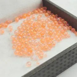 Vibrant Mini Glass Beads for Creative Jewelry Crafting - 16 Multicolor Bubble Designs, Hole - Free (Orange)