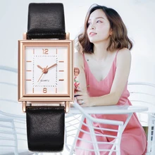

Hot Sale Rectangular Dial Women Watch Luxury Brand Quartz WristWatch Ladies Leather Strap Watch Clock Gift Montre Femme Relogio
