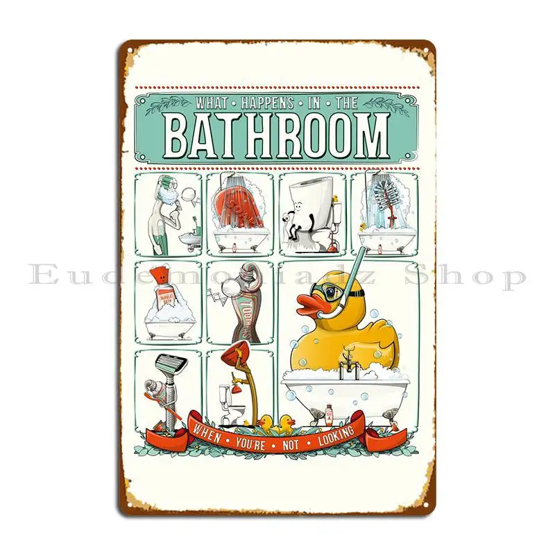 

Funny Bathroom Humor Metal Plaque Poster Cinema Character Club Rusty Plaques Tin Sign Poster