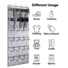 Over The Door Shoe Rack With 24 Large Mesh Pockets Hanging Shoe Organizer For Closet Hanging Shoe Rack Holder Hanger 3