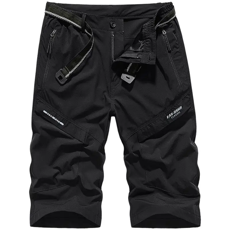 

Outdoor cargo shorts men summer 2023 new workwear cropped pants for men in loose fitting straight tube casual streetwear pants
