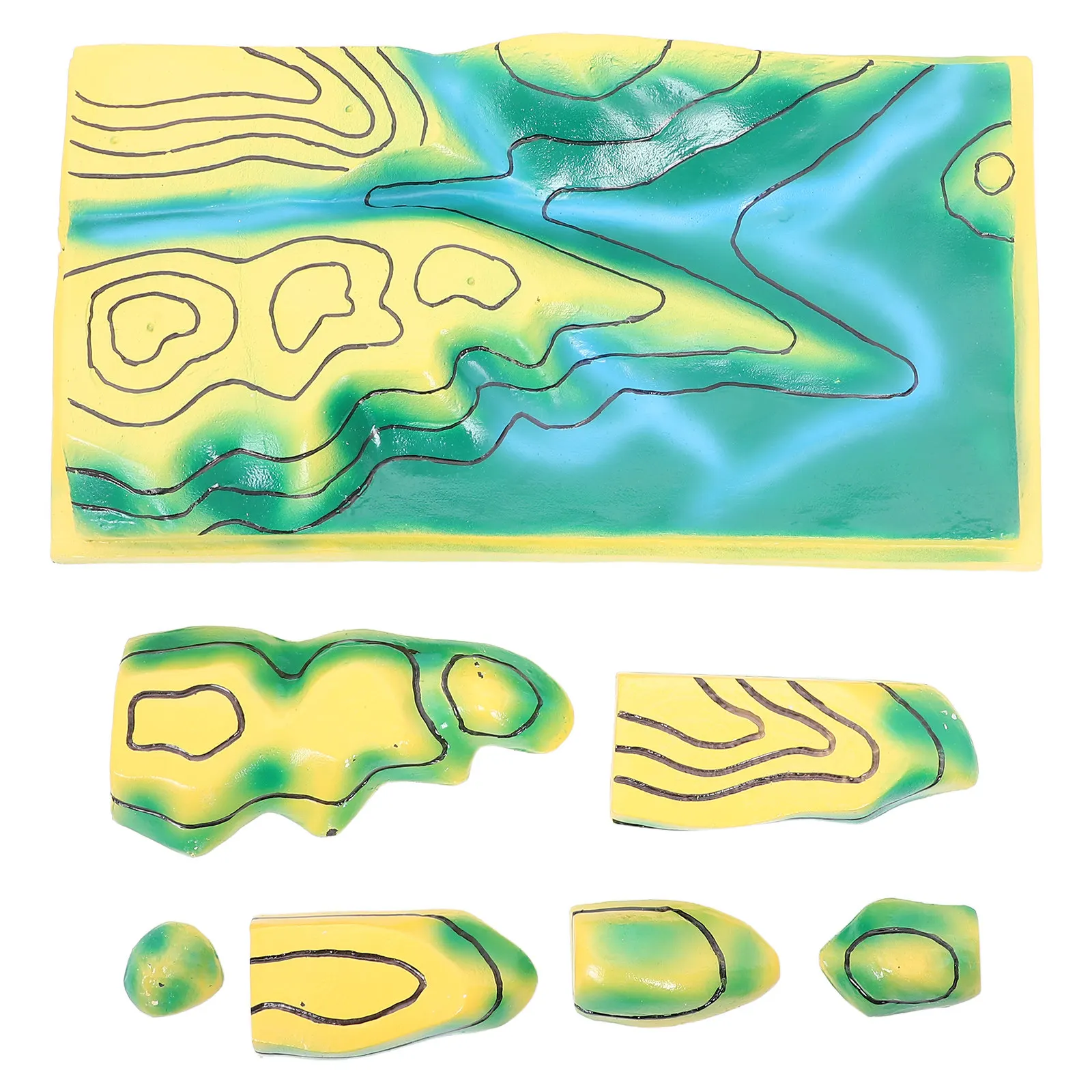 과학 박람회 프로젝트용 등고선 지도 3D 지형 교육용 지리학 등고선 PVC DIY 매핑 키트