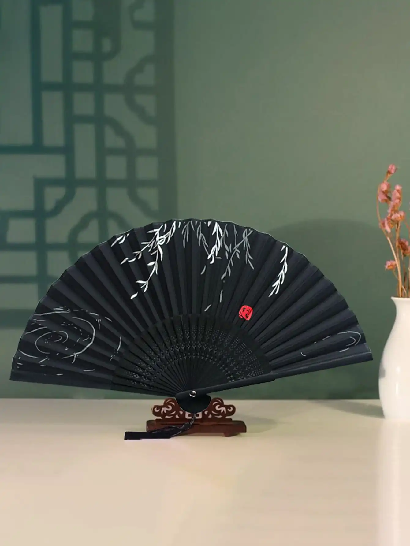 Folding Fan Hand Fan Chinese Style Vintage Hand Folding Fan Chinese Dance Party