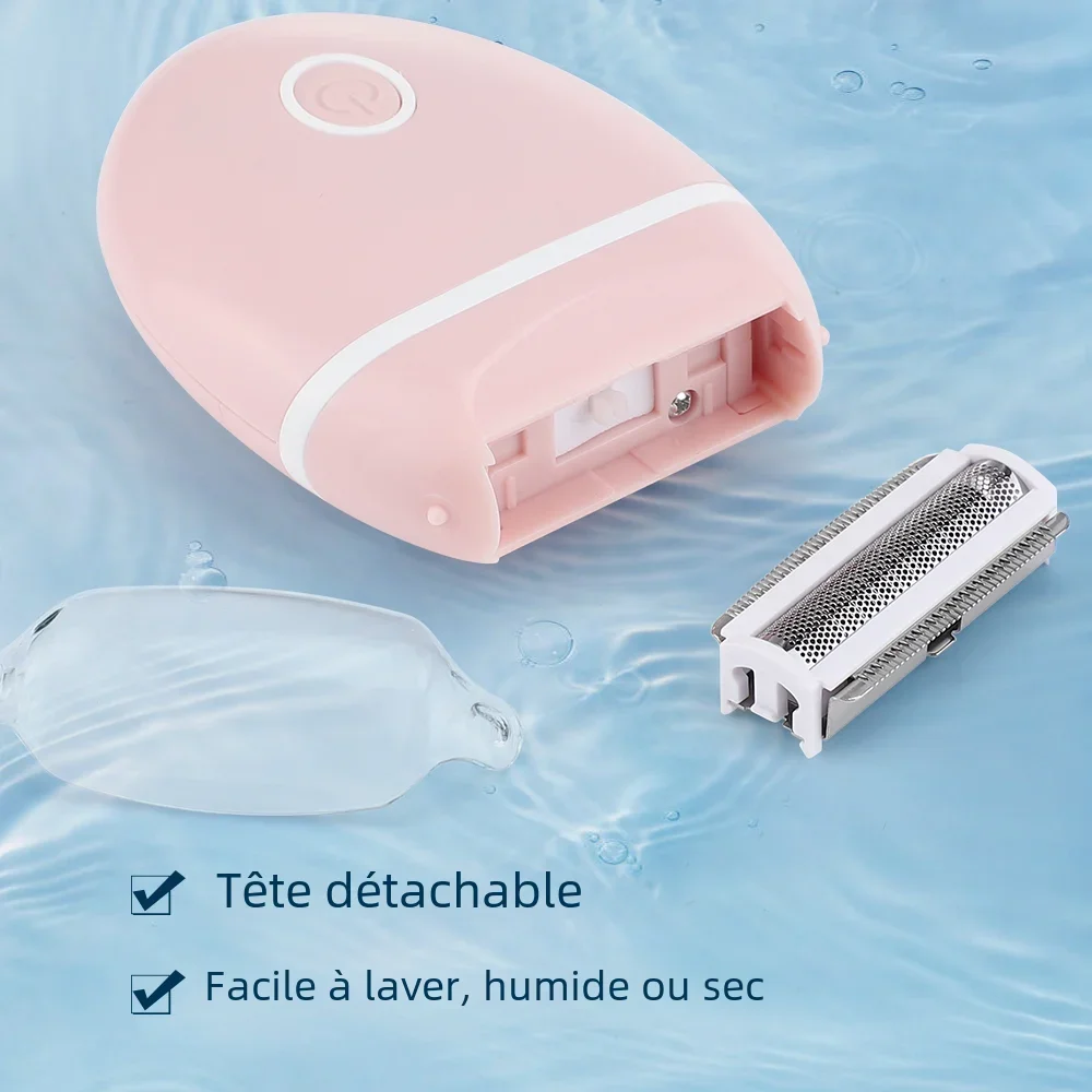Elektrischer 3-in-1-Haarrasierer für Damen, Mini-Waschbürste, Spezialhaarentfernungsgerät für den ganzen Körper, Beine, Achseln und Intimbereich_voghion.com