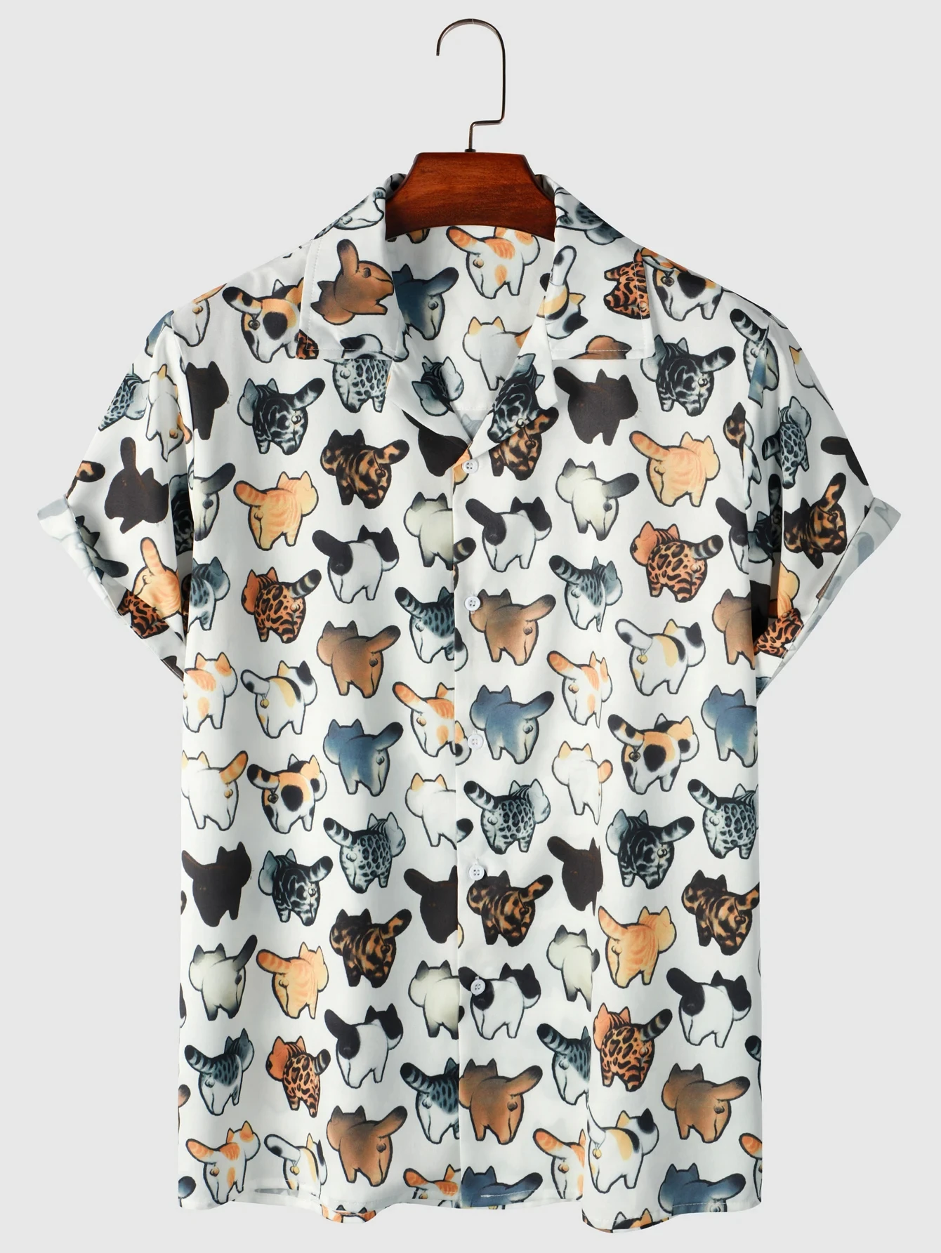 Funny Pattern 3D Print Men Shirt Man/Women Casual Fashion Short Sleeves Shirts Button Lapel Streetwear Oversized Unisex Clothing 3