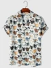Funny Pattern 3D Print Men Shirt Man/Women Casual Fashion Short Sleeves Shirts Button Lapel Streetwear Oversized Unisex Clothing 3