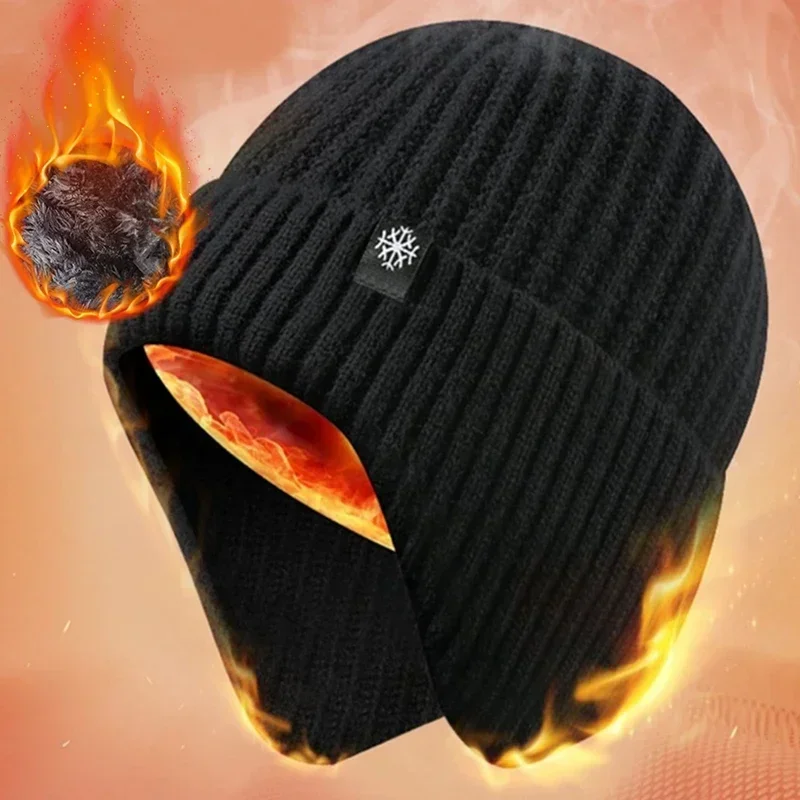 Winter Warm Acrylic Fiber Ear Protection Hat for Men