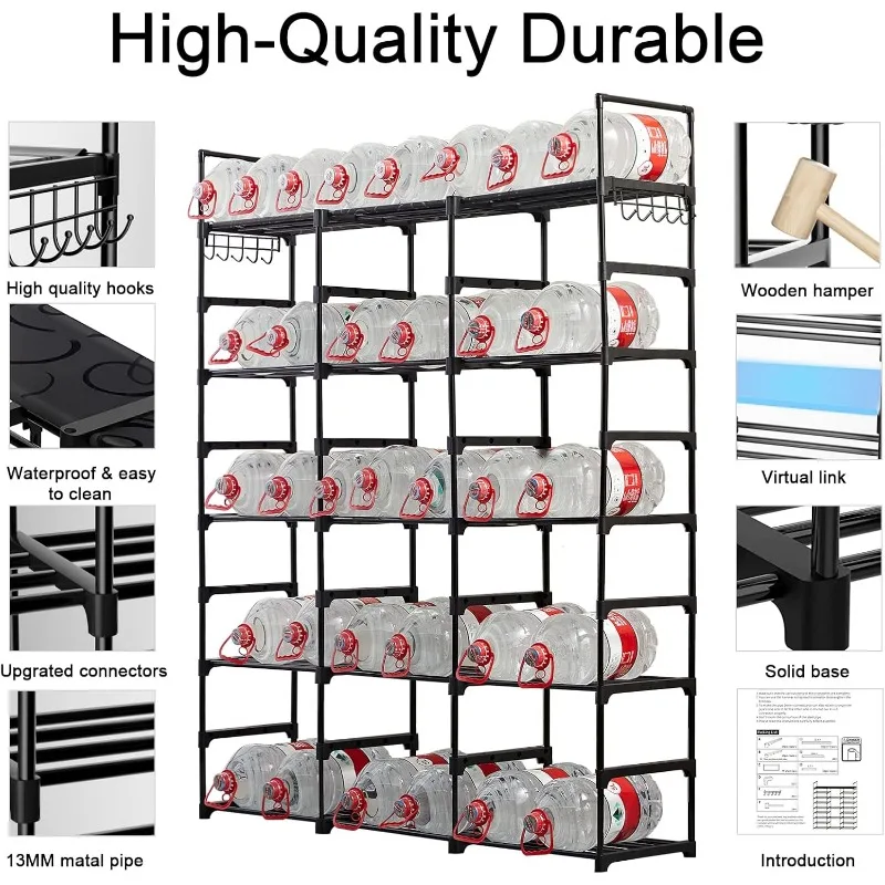 9-Tier Metal Shoe Rack - Holds 50-55 Pairs, Tall Storage Shelf for Shoes, Boots, Entryway, Closet, Garage 2