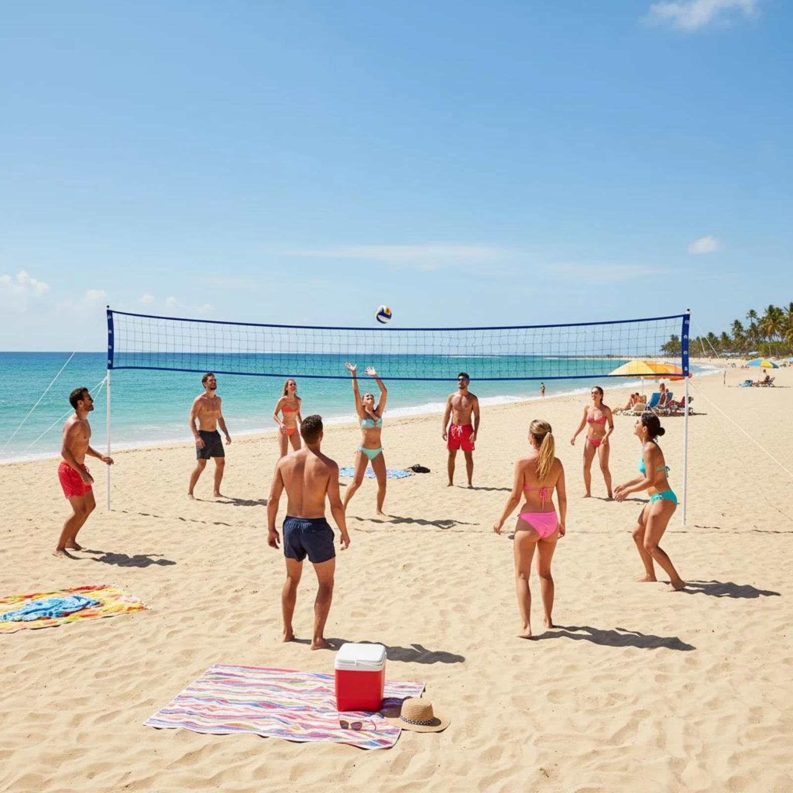 Portable Beach Volleyball Set 4