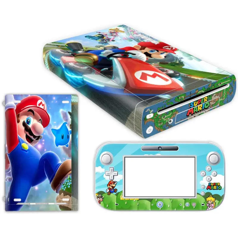 Super Luigi Mari Brothers Vinyl Cover For Nintend Wii U Console Controller Decal Game Accessories For Wii U Skin Sticker 