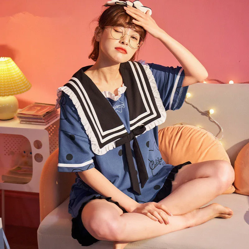 

Пижама женская хлопковая с коротким рукавом и шортами, размер XXL