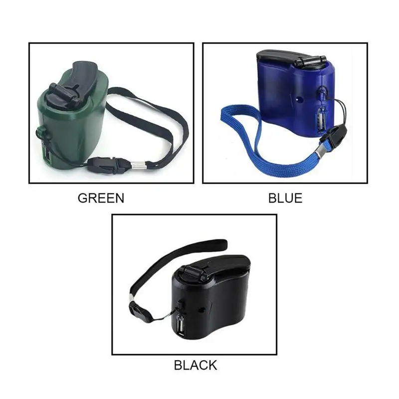Solar Battery Charger Portable Charger Battery Hand Charger Power Bank with Led Light Power Bank Output Voltage 5V Hand Crank