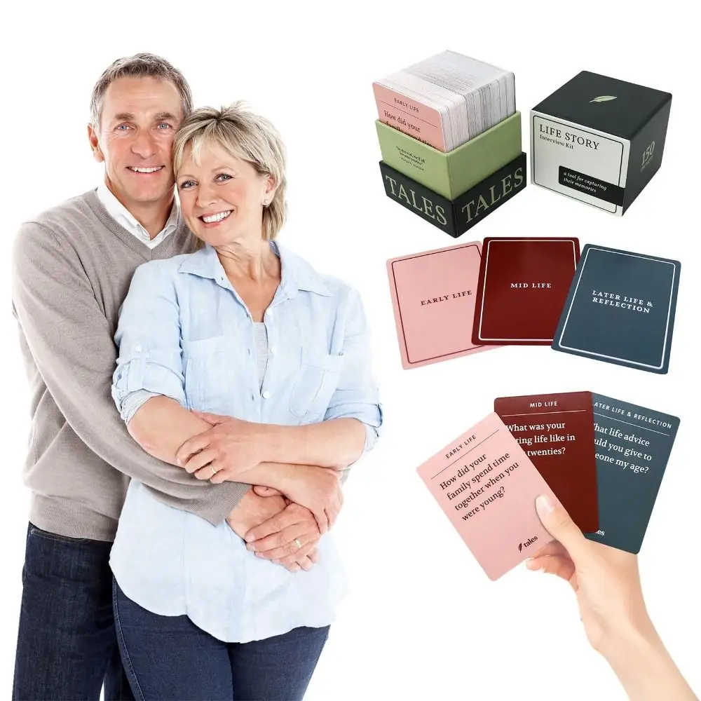 

Based On Real Life 150 Life Story Interview Kit Cards True Story Books Relationship Card Game Family Conversation Cards