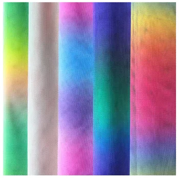 Tissu en Tulle dégradé arc-en-ciel, bricolage, couture faite à la main, jupe Tutu pour fête prénatale, arrière-plan, matériaux de décoration pour fête de mariage 1