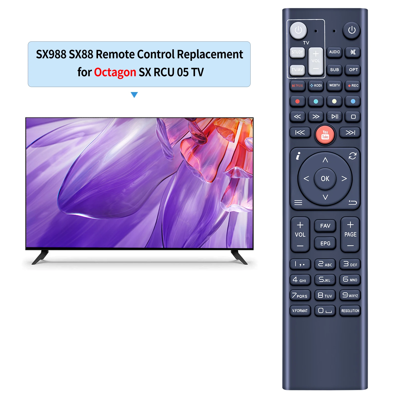 Octagon SX RCU 05 SX988 SX88, SX89, SX888, SX889, SF8008 싱글, 트윈, 콤보용 리모콘