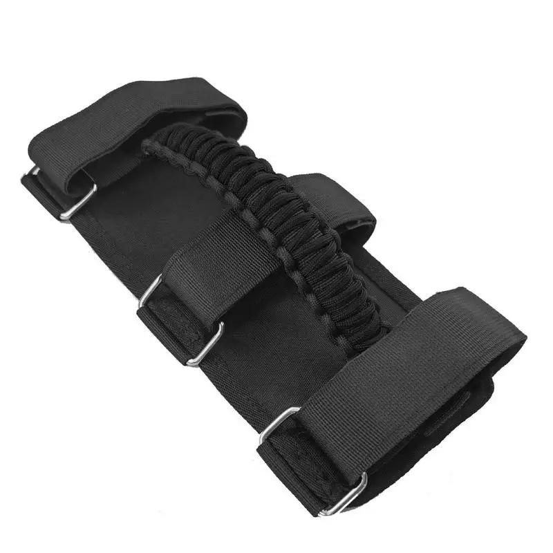 

Roll Bar Handles Universal Roll Bar Grab Handles Easy-to-Fit 3 Nylon Straps Design Sports Paracord Roll Bar Handles Red Black