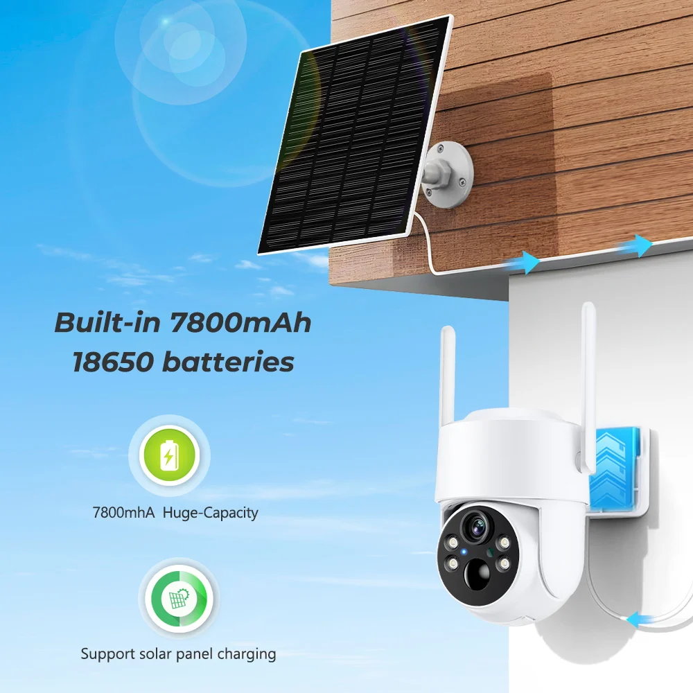 BESDER  PTZ ī޶, ߿  ¾籤 IPCamera, 4MP HD,  ͸,   ī޶, ð  iCsee
