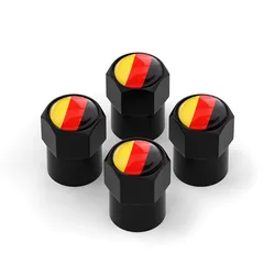 Aluminium Alloy Tire Valve Stem Caps - Set of 4 Premium Wheel Accessories (10)