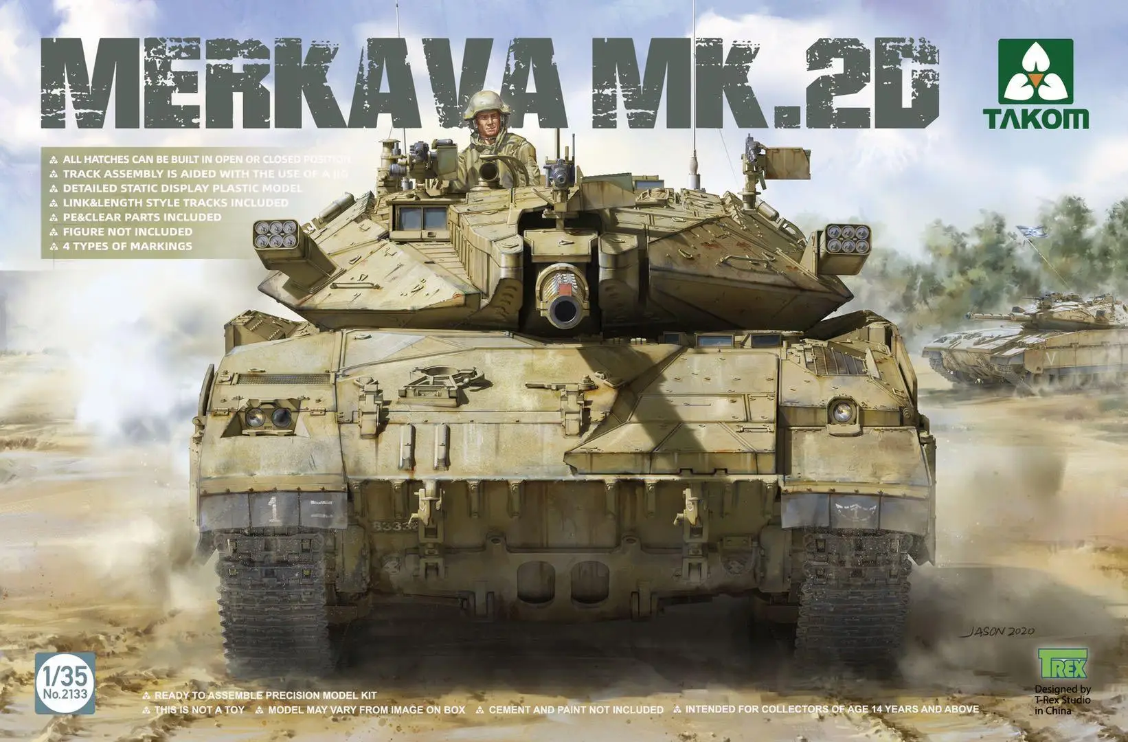 

Takom 2133 1/35 SCALE MODEL KIT MERKAVA MK.2D 2020 TANK