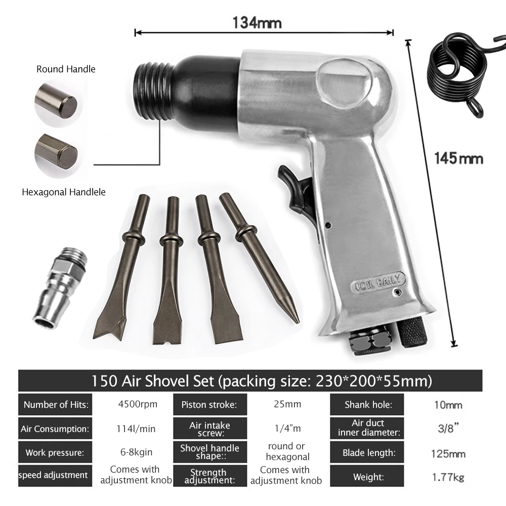Industrial Air Hammer Straight Type Air Chisel Pneumatic Hammer Shovel Tool Pneumatic air hammer bit
