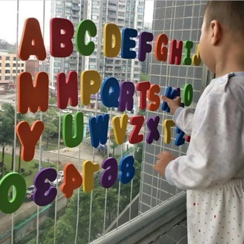 36pcs/set Alphanumeric Letter Bath Puzzle EVA Kids Baby Toys Early Educational Kids Bath Funny Toy Bathroom Suction Up Water Toy 2