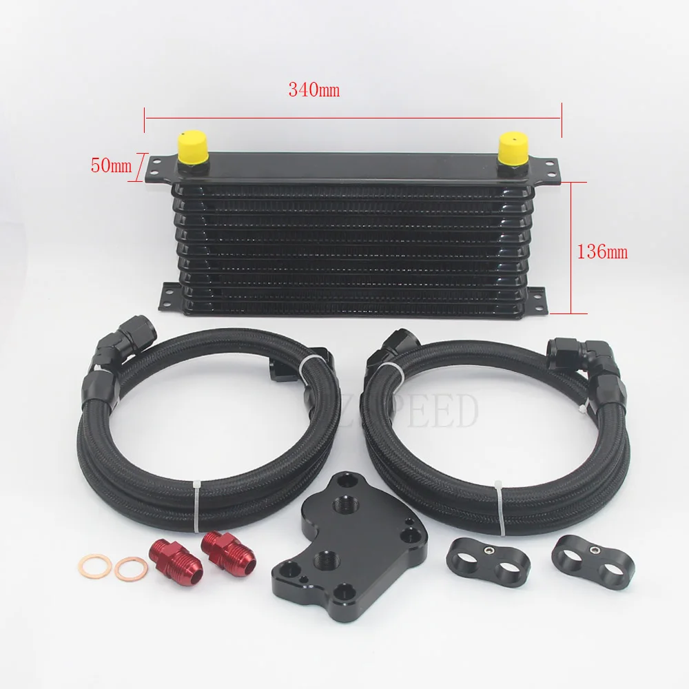 Oil Cooler Kit AN10 Transmission Oil Cooler Kit Filter Adapter For BMW Mini Cooper S Supercharger R53
