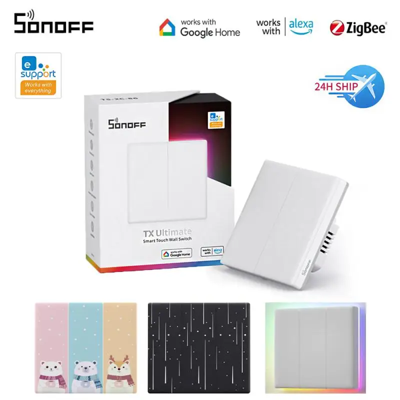 Sonoff Tx Ultimate Eu Wifi Smart Wall Switch Full Touch Access Smart Home Remote Control Switch Tramite Supporto Ewelink Alexa Google