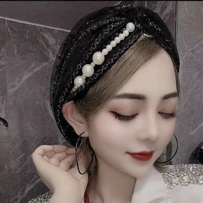 Solid Color Islamic Head Wraps Hat Arab Headwear Bonnet Dubai Summer Muslim Women Beaded Mesh Hijab Indian Turban Cap 3