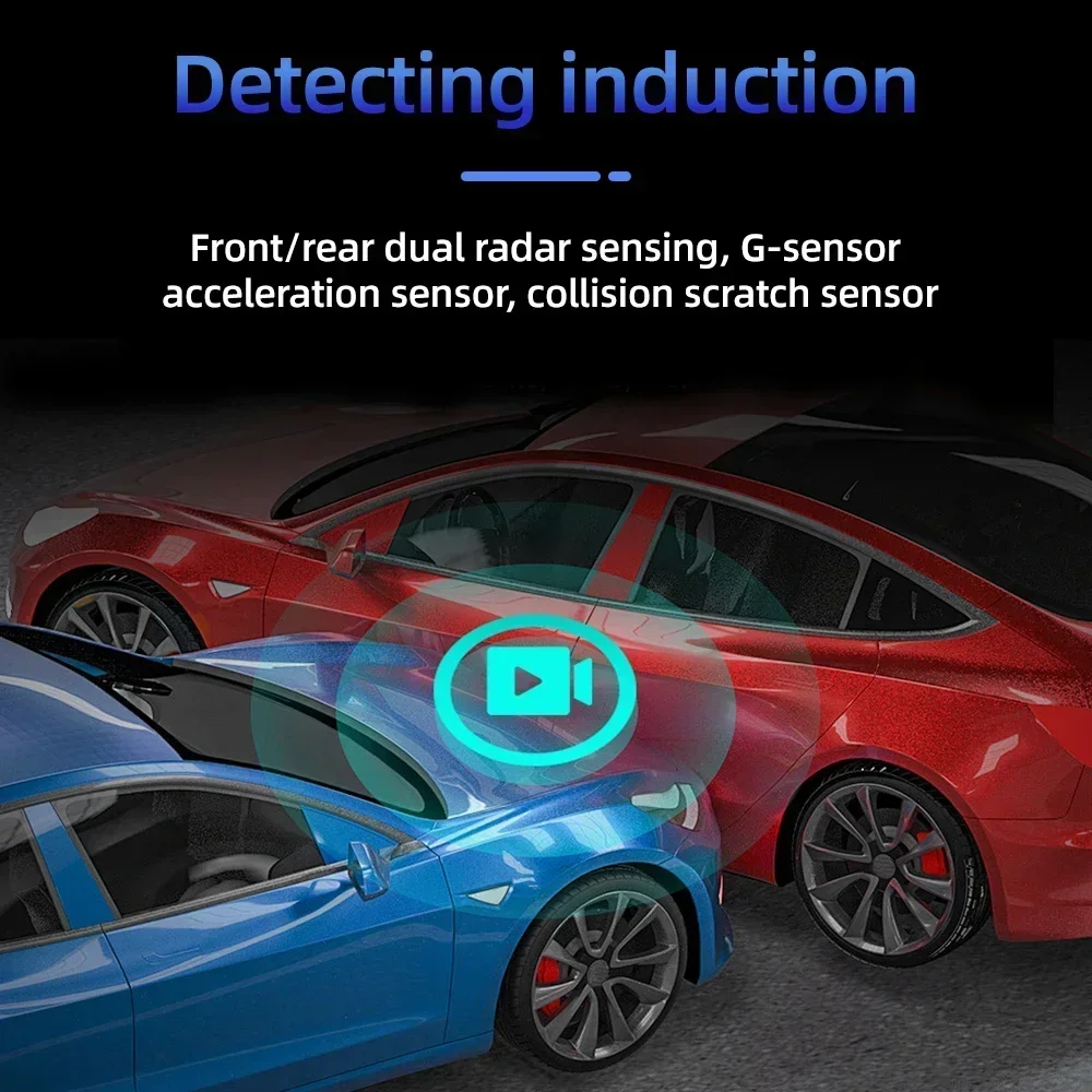 PEGATAH 4K 4G Sim Car Surveillance Camera Dual Lens Dashcam Human Detection All Round 24/7 Parking Monitoring Remote Live View