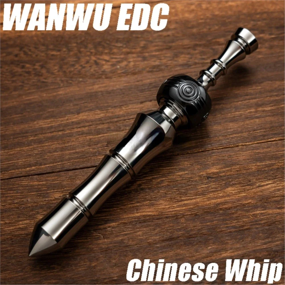 

WANWU EDC Chinese Whip Ratchet Toys Fidget Spinner Anxiety Toys Metal Fidget Slider