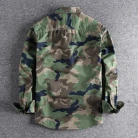 Solomon-Chemise à manches longues pour hommes, vêtements de travail de style n, chemisier décontracté pour jeunes militaires, double poches, mode 2