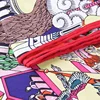POBING Manual Hand Rolled Twill Silk Scarf Women Animals Kingdom Square Scarves Echarpes Foulards Femme Wrap Bandana Hijab 90CM 4